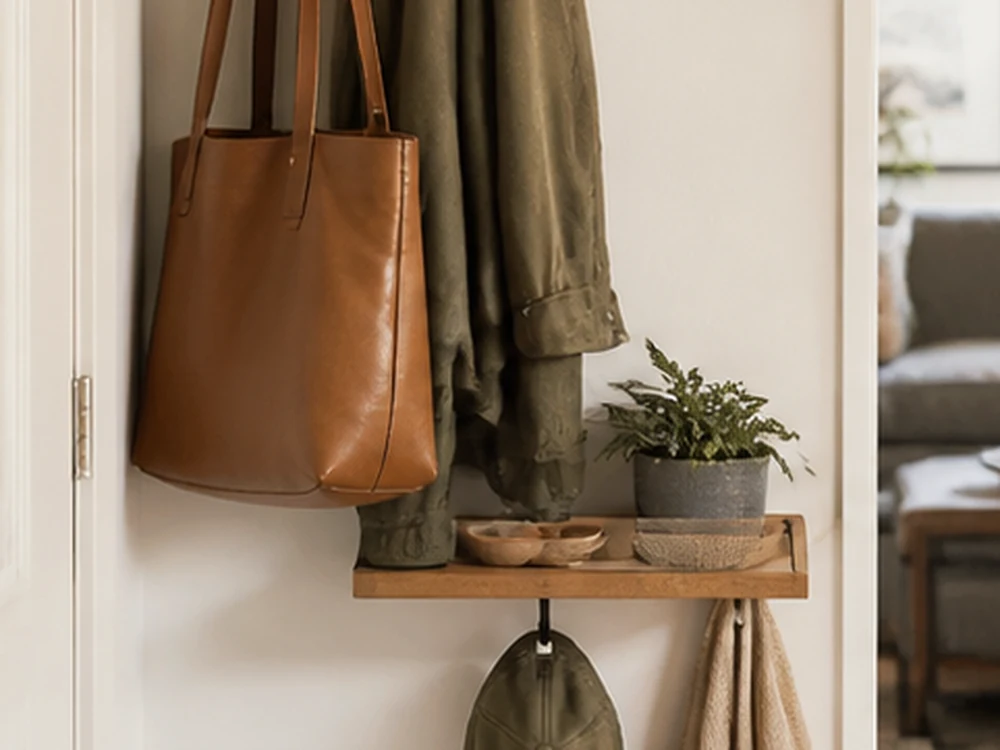 small doorway coat rack editorial image 1