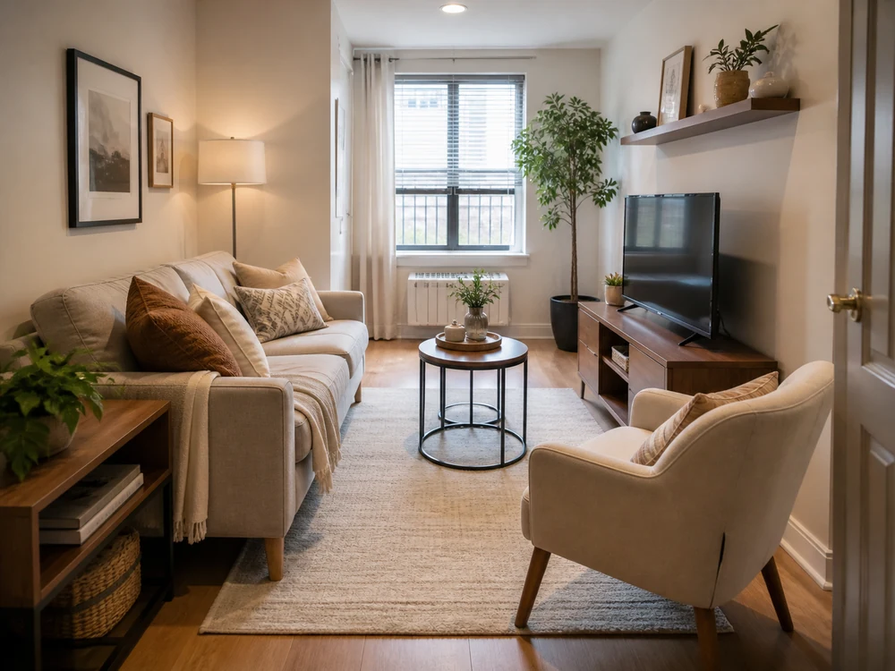 very small living room ideas editorial image 1