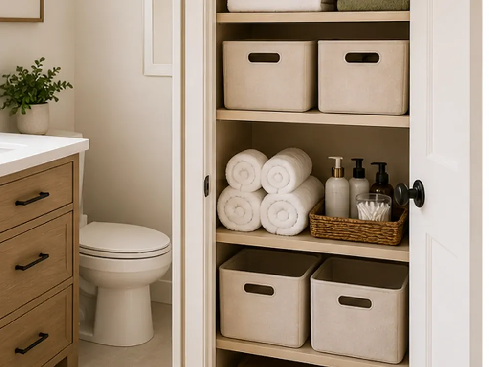 bathroom storage for small bathroom editorial image 1
