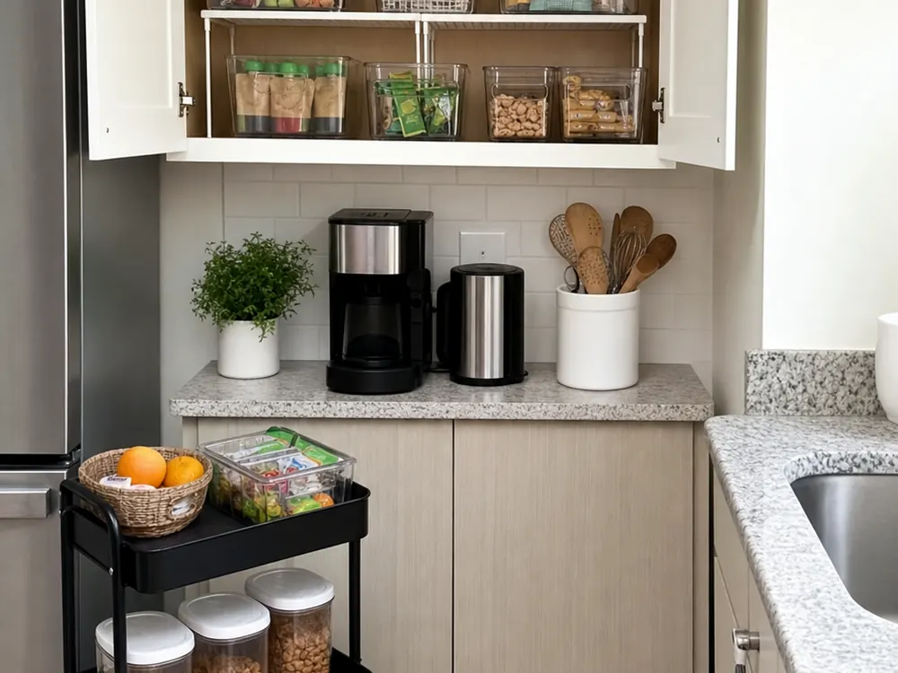 Kitchen Storage Ideas for Small Kitchens with a clear route and warm home-organizing detail