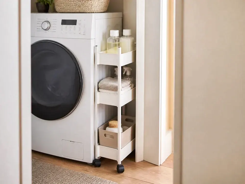 Tiny Home Storage Ideas showing practical storage, texture, and natural daylight